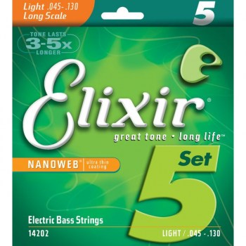 Elixir Bass-Strings 45-130 NanoWeb Light 14202 купить