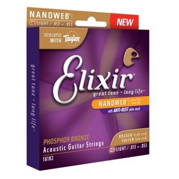 Elixir A-Git.Strings 13-53 HD 16182 Nanoweb Phosphor Bronze купить