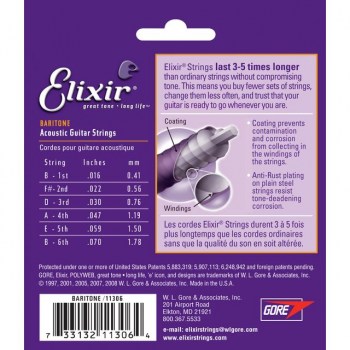 elixir baritone acoustic guitar strings