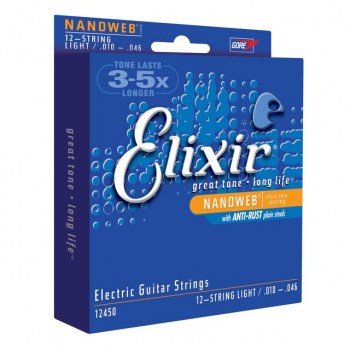 Elixir E-Guitar 10-46 12-String 12450 Nanoweb купить