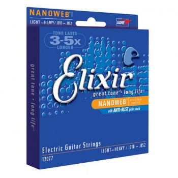 Elixir E-Guitar Strings 10-52 12077 Nanoweb купить