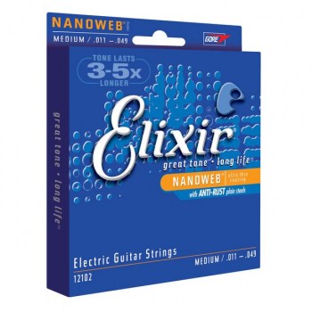Elixir E-Guitar Strings 11-49 12102 Nanoweb купить