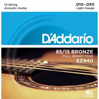D`Addario EZ940 SET ACOU GTR 85/15 LITE 12STR купить