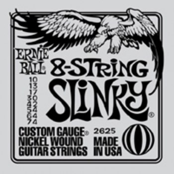 Ernie Ball EB2625 10-74 8-string Super Slinky Nickel Plated купить