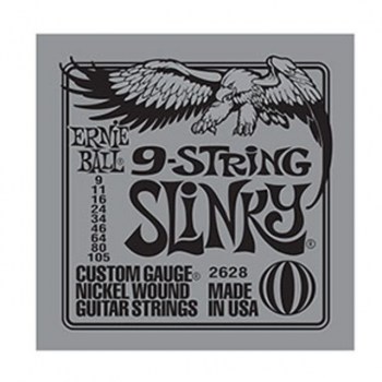 Ernie Ball EB2628 09-105 9-string Slinky Nickel Plated купить