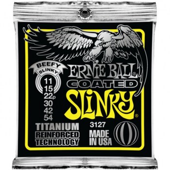 Ernie Ball E-Guitar Strings 11-54 Coated Titanium Beefy Slinky EB3127 купить