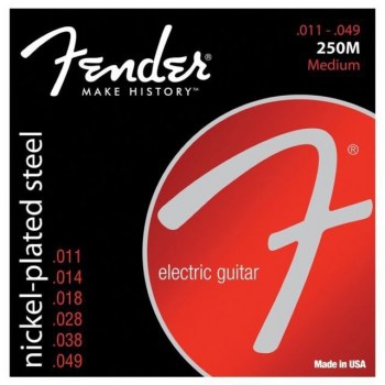 Fender Super 250 Guitar Strings, Nickel Plated Steel, Ball End, 250m Gauges .011-.049, (6) купить