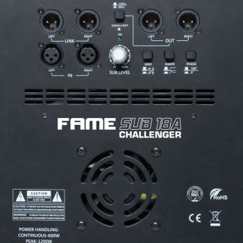 Fame audio Challenger SUB 18A aktiver 18" Subwoofer, 600W купить