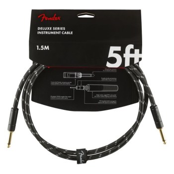 Fender Deluxe Series Instrument Cable 1.5m (Black Tweed) купить