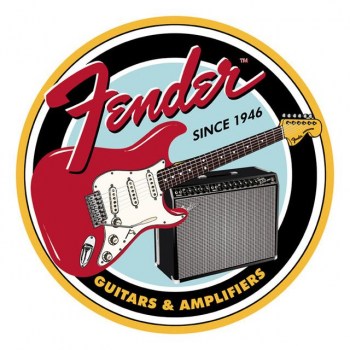 Fender Guitars & Amplifiers Tin Sign Blechschild купить