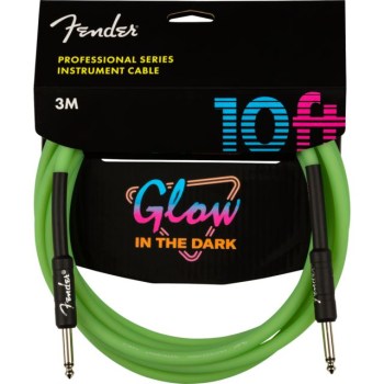 Fender Professional Glow in the Dark Cable 3 m Green купить