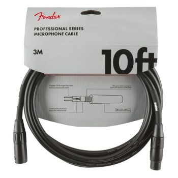 Fender Professional Mircrophone Cable 3m BLK купить