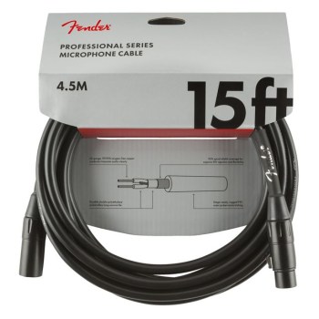 Fender Professional Mircrophone Cable 4,5m BLK купить