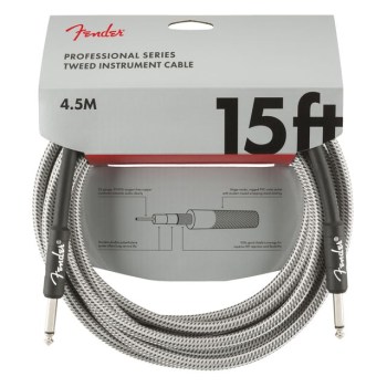 Fender Professional Series Instrument Cable 4.5m (White Tweed) купить