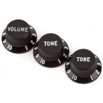 Fender Strat Knob Set black Vol-Tone-Tone купить