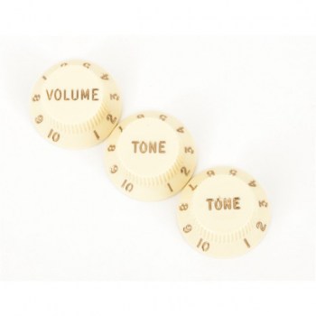Fender Strat Knob Set. Vol./Tone/Tone parchment купить
