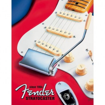 Fender Strat Red Tin Sign Blechschild купить