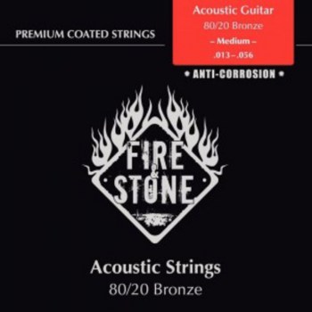 Fire & Stone A-Guitar Strings 13-56 Coated Medium, 80/20 Bronze купить