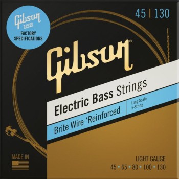 Gibson Brite Wire Electric Bass Strings 5-String Long Scale Light Gauge купить