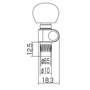 Gotoh SPBJ-5 Banjo Mechanik C einzeln AI Button chrome купить