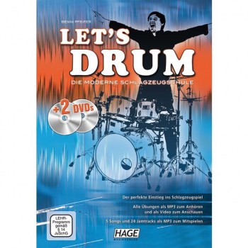 Hage Musikverlag Let's Drum Pfeifer, Lehrbuch und 2 DVDs купить