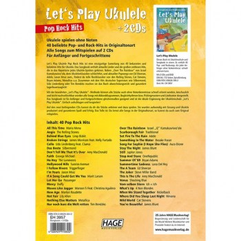 Hage Musikverlag Let's Play Ukulele Pop Rock Hits, 2 CDs купить