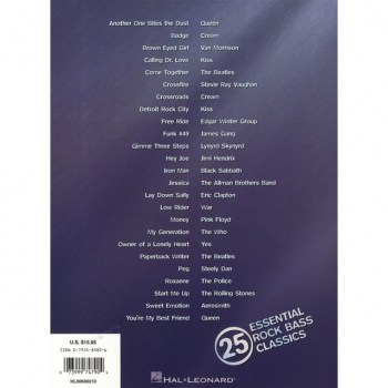 Hal Leonard 25 Essential Rock Bass Classics, Bass (TAB) купить