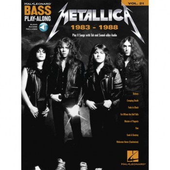 Hal Leonard Bass Play-Along Volume 21: Metallica 1983-1988 купить