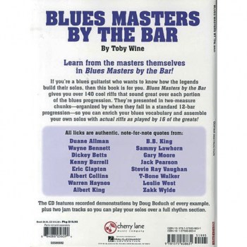 Hal Leonard Blues Masters By The Bar Toby Wine, Buch und CD купить