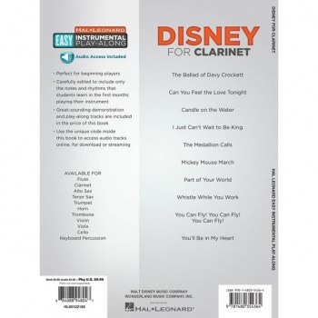 Hal Leonard Easy Play-Along: Disney Clarinet купить