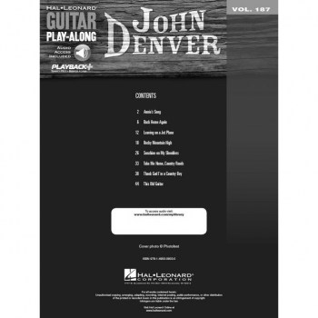Hal Leonard Guitar Play-Along: John Denver Vol. 187, TAB und Download купить