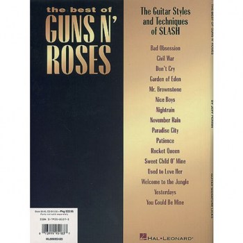 Hal Leonard Guns N' Roses Guitar Signature Licks TAB купить