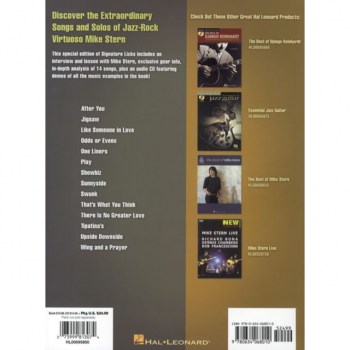 Hal Leonard Mike Stern - Signature Licks TAB and CD купить