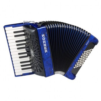 Hohner Bravo II 48 Piano-Akkordeon blau, silent key купить