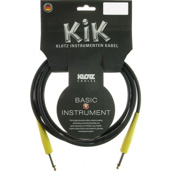 Klotz Instrument Cable 4,5m black KIK-Coloured lumi yellow купить