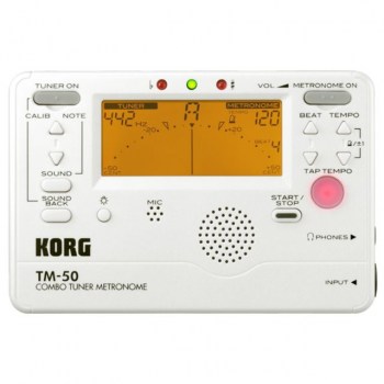 Korg TM-50 PW Tuner Metronome Tuner/Metronome, pearl white купить