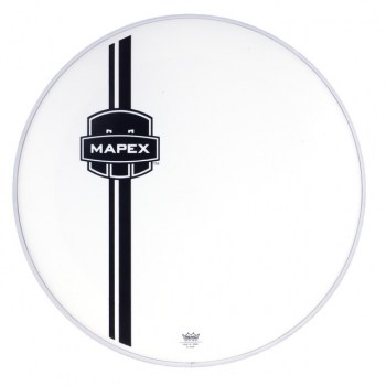 Mapex Bass Drum Front Head 18", white, black Logo купить