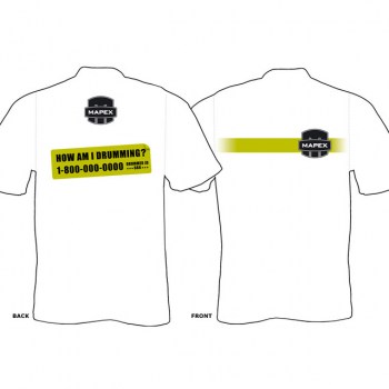 Mapex T-Shirt "How am I drumming", Size L, White купить