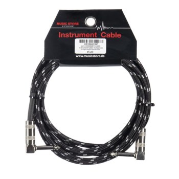 MUSIC STORE Instrument Cable Vintage 90°/90° 3m (Black) купить