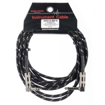 MUSIC STORE Instrument Cable Vintage 90°/90° 4.5m (Black) купить