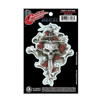 Planet Waves Guitar Tattoo - Dagger Rose Skull, GT77008 купить