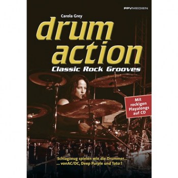 PPV Medien Drum Action - Classic Rock Grey, Buch inkl. Playalong CD купить