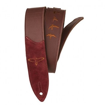 PRS Premium Leather 2" Strap Embroidered Birds Burgundy купить