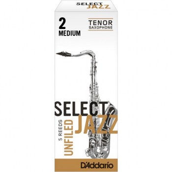Rico Select Jazz Unfiled Tenor Sax Reeds 2M Unfiled Box of 5 купить