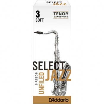 Rico Select Jazz Unfiled Tenor Sax Reeds 3S Unfiled Box of 5 купить