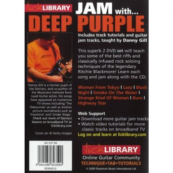 Roadrock International Lick Library: Jam With Deep Purple DVD, CD купить
