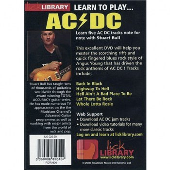 Roadrock International Lick library - AC/DC Learn to play (Guitar), DVD купить
