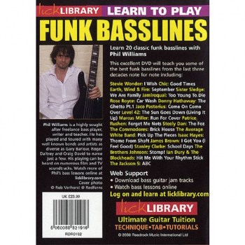 Roadrock International Lick Library: Learn To Play Funk Basslines - Top 20 DVD купить