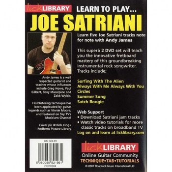 Roadrock International  Lick Library: Learn To Play Joe Satriani DVD купить
