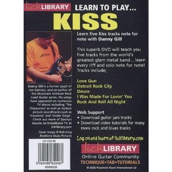 Roadrock International Lick Library: Learn To Play Kiss DVD купить